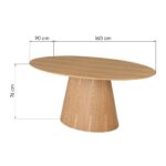 Ovaalne puidust söögilaud NOEL Söögilauad Homewell 9