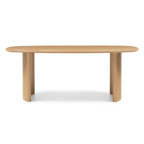 Söögilaud 200 cm MARIS ovaalne naturaalne tammevineer Söögilauad