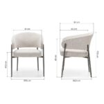 Polsterdatud tool UMBRIA beež/hall Söögilauatoolid, taburetid, pingid Homewell 18