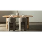 Söögilaud 200 cm MARIS ovaalne naturaalne tammevineer Söögilauad Homewell 13