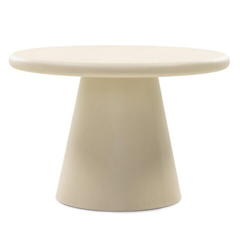 Kohvilaud 60 cm MESTRE ümmargune beež mikrotsement Elutoamööbel