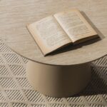 Kohvilaud Diivanilaud 60 cm OREZ ümmargune beež travertiini imitatsioon Elutoamööbel Homewell 14