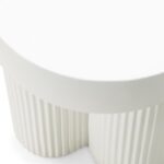 Kohvilaud 45 cm RIGATO ümmargune valge sooneline Elutoamööbel Homewell 11