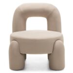 Tugitool LUCCA helebeež samet ümarad vormid Elutoamööbel Homewell 10