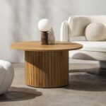 Kohvilaud 80 cm UNANIME ümmargune liistudega tamm Elutoamööbel Homewell 11