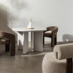 Söögilaud 120 cm MOLIQ Ümmargune Beežhall Matt Söögilauad Homewell 9