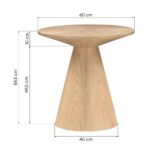 Kohvilaud Abilaud ORB 60 cm ümmargune naturaalne tammevineer Elutoamööbel Homewell 13
