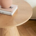 Kohvilaud Abilaud ORB 60 cm ümmargune naturaalne tammevineer Elutoamööbel Homewell 12