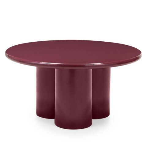 Kohvilaud 80 cm BURGUN burgundiapunane värv läikiv viimistlus Elutoamööbel
