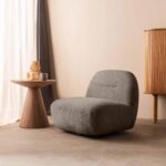 Tugitool BOCHIC pöörleva jalaga pruunikashall Elutoamööbel Homewell 18