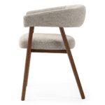 Polsterdatud tool MUE helepruun/tammepuit ümar Söögilauatoolid, taburetid, pingid Homewell 11