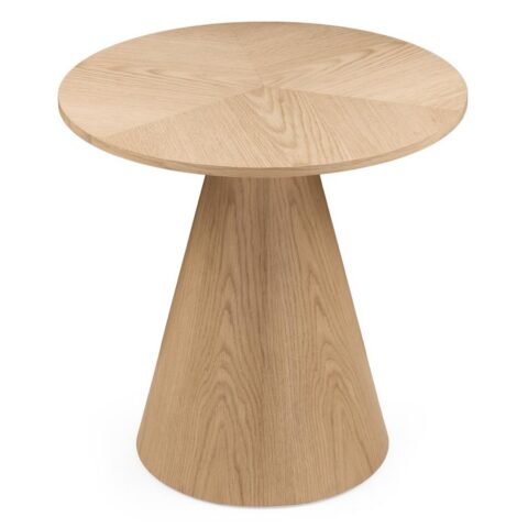 Kohvilaud Abilaud ORB 60 cm ümmargune naturaalne tammevineer Elutoamööbel