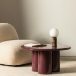 Kohvilaud 80 cm BURGUN burgundiapunane värv läikiv viimistlus Elutoamööbel Homewell 12