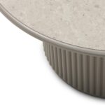 Kohvilaud 80 cm ASTI ümmargune hall lamellid marmordekoor Elutoamööbel Homewell 11