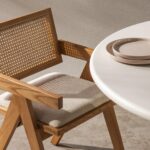 Freja puidust tool Viini punutisega RENE rotang naturaalne/beež Söögilauatoolid, taburetid, pingid Homewell 11