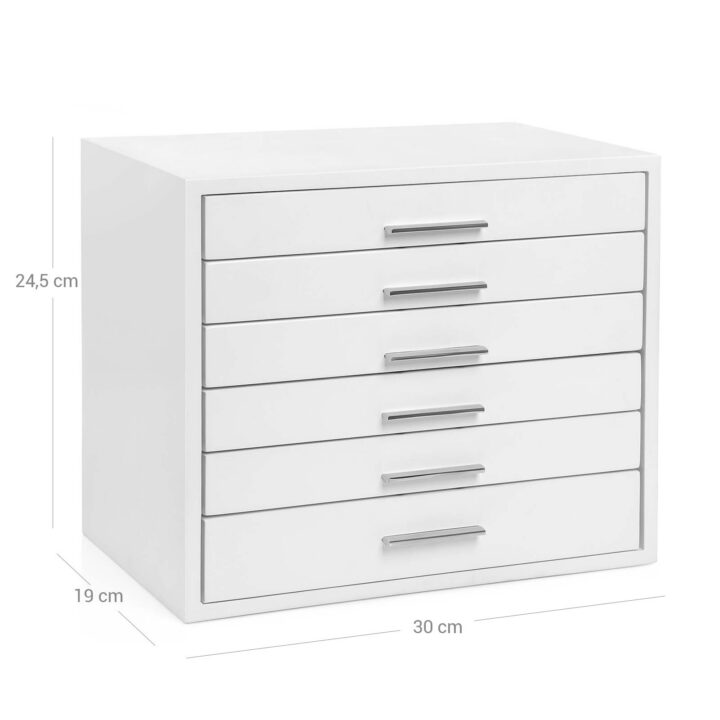 Puidust ehtekarp 29.9×19.8×24.5cm valge Ehtekarbid