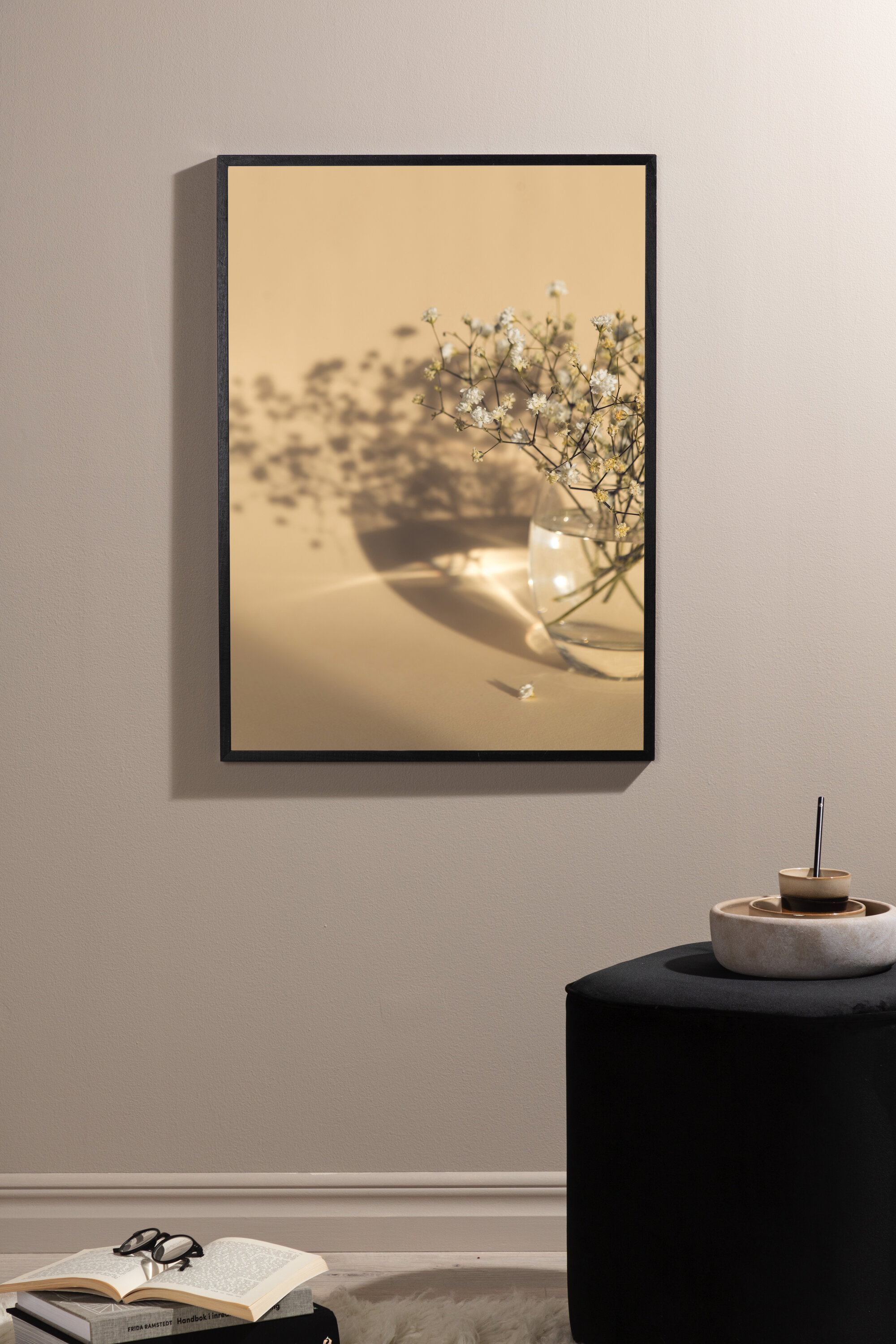 Valgete lillede plakat Siseruumid Homewell