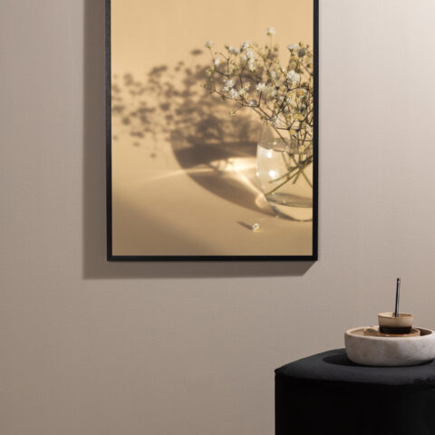 Valgete lillede plakat Siseruumid Homewell