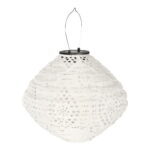 HarwoodiSisustus latern, laetav, integreeritud päikesepaneeliga, valge Sisustus