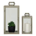 Korfu laternad, metall/klaas, rohelised, 2 tk komplekt Sisustus