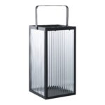 Almonte latern, metall/klaas, must Sisustus