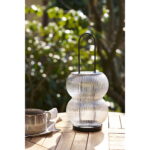 Lucena latern, metall/klaas, must Sisustus