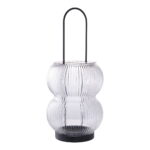 Lucena latern, metall/klaas, must Sisustus