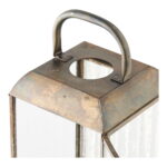 Herslevi latern, klaas/metall, antiikmessingist imitatsioon, 12x12x60 cm Valgustid