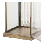 Herslevi latern, klaas/metall, antiikmessingist imitatsioon, 12x12x60 cm Valgustid