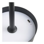 Bradfordi laualamp, laetav, metallist, must Laualambid