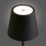 Bradfordi laualamp, laetav, metallist, must Laualambid