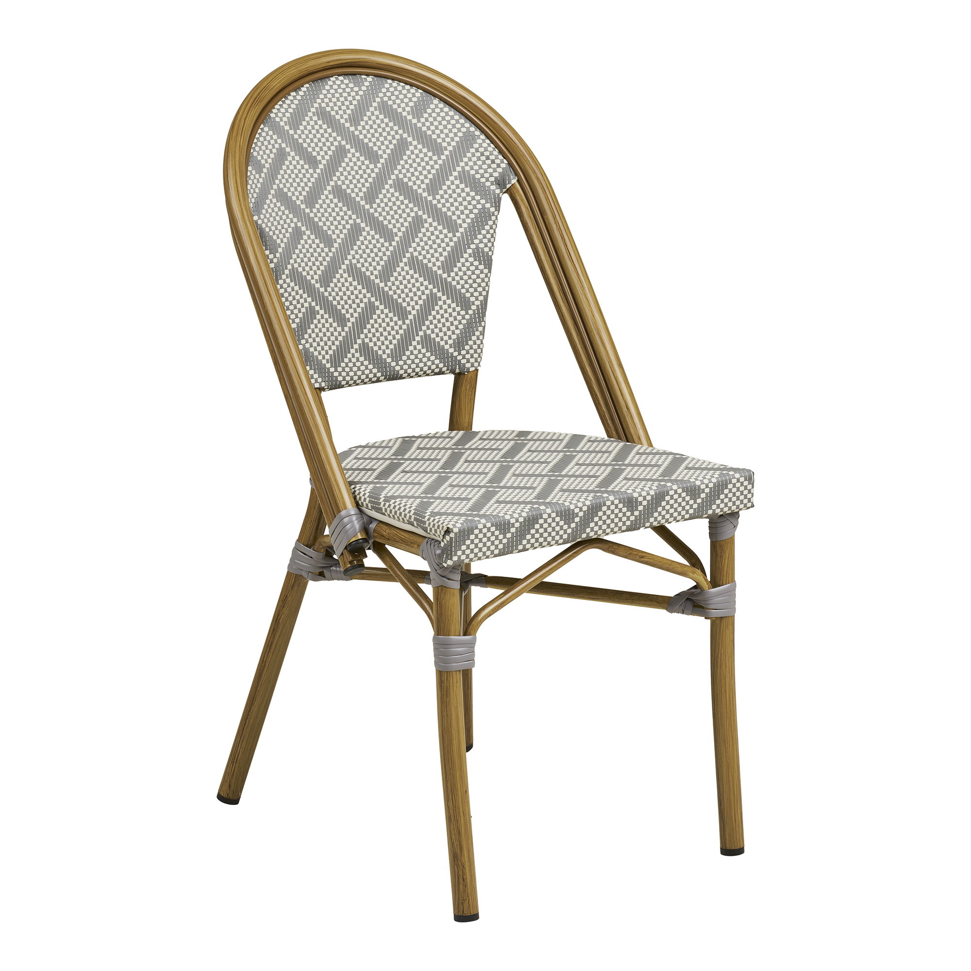 Lauria söögitool, alumiinium/tekstiil, valge, hall, bambusjälgimisega raam Söögilauatoolid, taburetid, pingid Lauria söögitool, alumiinium/tekstiil, valge, hall, bambusjälgimisega raam Söögilauatoolid, taburetid, pingid