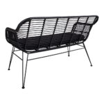 Trieste polürotangist diivan padjaga, must mustade jalanõudega Diivanid