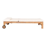 Andorra lamamistool padjaga, tiikpuu/puuvill, naturaalne/valge Aiamööbel Homewell 7