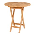 Oviedo abilaud tiikpuust, naturaalne, ø70×75 cm Söögilauad Homewell 10