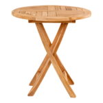 Oviedo abilaud tiikpuust, naturaalne, ø70×75 cm Söögilauad Homewell 9