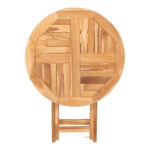 Oviedo abilaud tiikpuust, naturaalne, ø70×75 cm Söögilauad Homewell 12