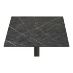 Bistroo bistroolaud, marmori imitatsioon, tumehall, mustad jalad, alumiinium, 60x60x73 cm Söögilauad Homewell 12
