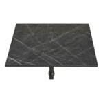 Bistroo bistroolaud, marmori imitatsioon, tumehall, mustad jalad, malm, 60x60x73 cm Söögilauad Homewell 8