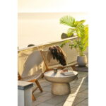 Bonnet kohvilaud, skulpturaalne kuju, fiibersav, hall, ø70×40 cm Söögilauad