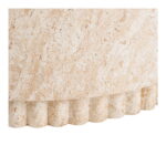 Bonni kohvilaud, gofreeritud alus, fiibersav, naturaalne, ø75×37 cm Söögilauad