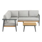 Comillas nurgadiivanikomplekt, alumiinium, antratsiithall Sisustustekstiil