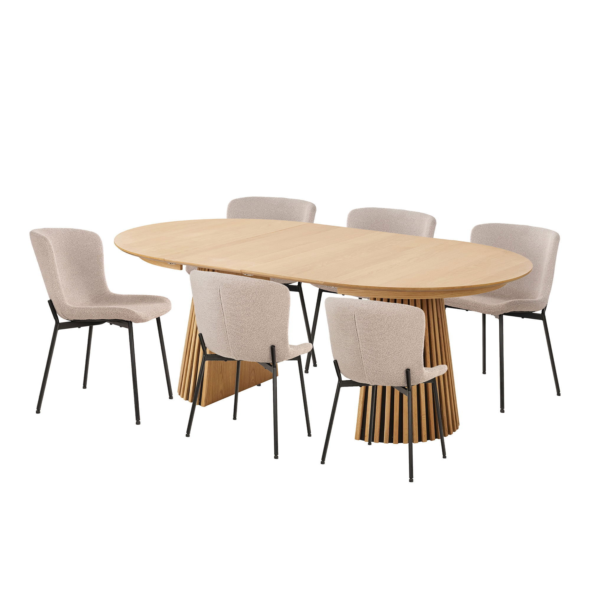 Osaka ja Maceda söögikomplekt söögilaud ja 6 söögitooli Laud 6 tooliga Osaka ja Maceda söögikomplekt söögilaud ja 6 söögitooli Laud 6 tooliga