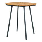 Cleveland bistroolaud, tiigipuust lauaplaat, naturaalne, mustad jalad Söögilauad Homewell 7