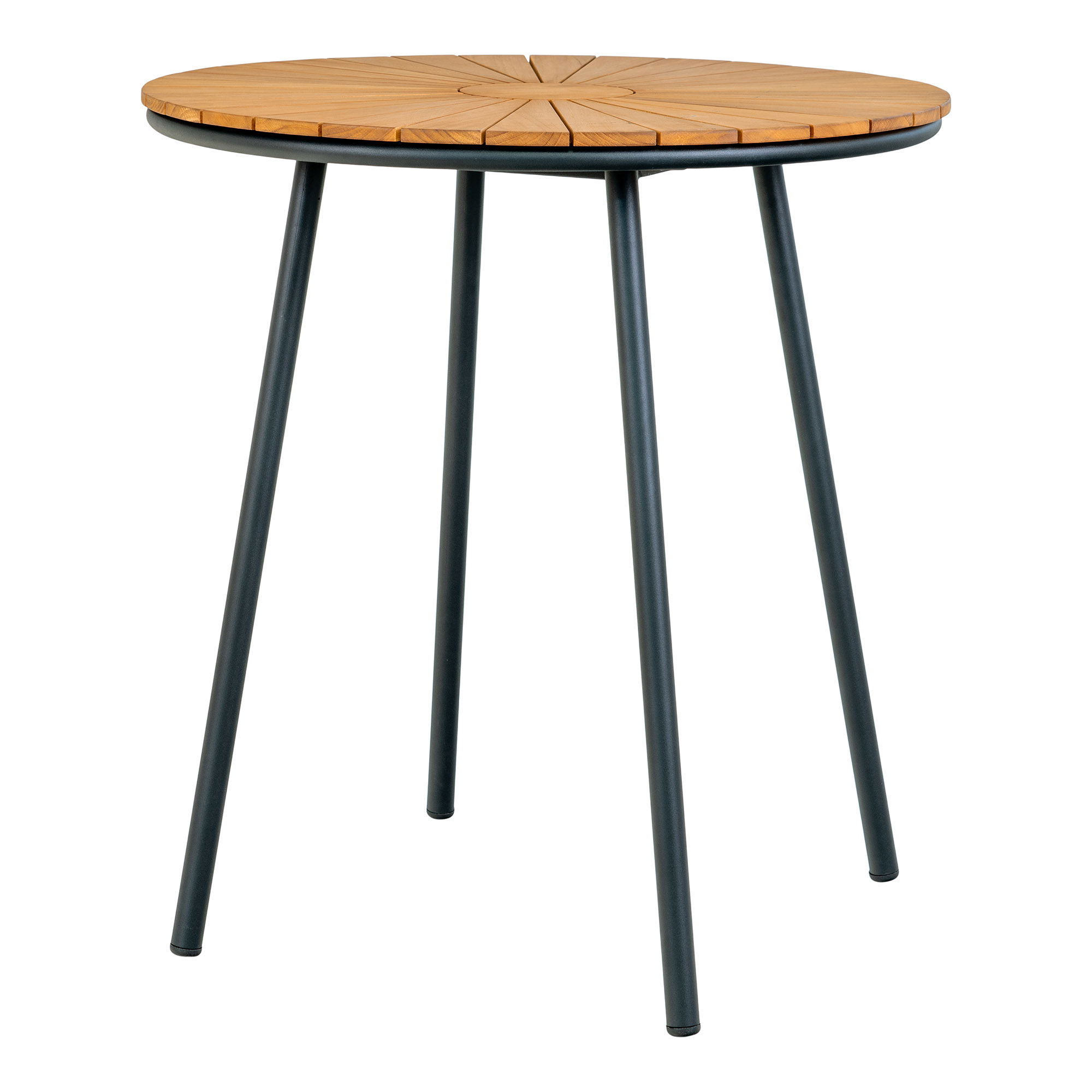 Clevelandi bistroo laud, tiikpuust lauaplaat, naturaalne, sinepjalad, ø70×74 cm Söögilauad Clevelandi bistroo laud, tiikpuust lauaplaat, naturaalne, sinepjalad, ø70×74 cm Söögilauad