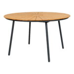 Clevelandi söögilaud, tiikpuust lauaplaat, naturaalne, ø130×74 cm Söögilauad Homewell 11