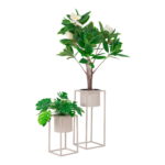 Marla lillepotid, terasest, beežhall, 2 tk komplekt Sisustus