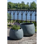 Stanbury potid, fiibersavist, drenaažiavaga põhjas, must/roheline, 2 tk komplekt Aiamööbel Homewell 4