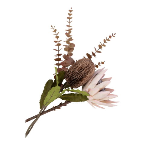 Kuningprotea kunstlilled, bordoo segu, kõrgus 65 cm Sisustus