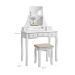 Meigilaud 80x40x138cm valge Meigilauad